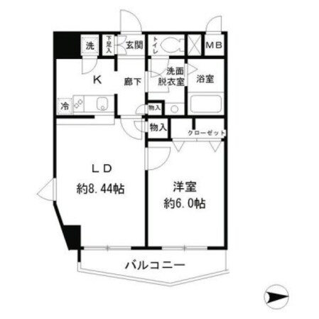 中野富士見町駅 徒歩6分 6階の物件間取画像